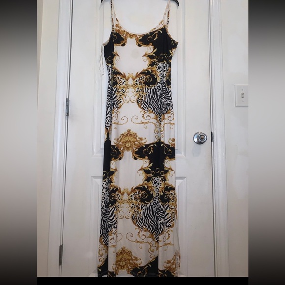 GOLD / WHITE / ANIMAL PRINT - Picture 2 of 2